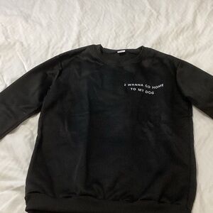 Black Graphic Men's Sweater